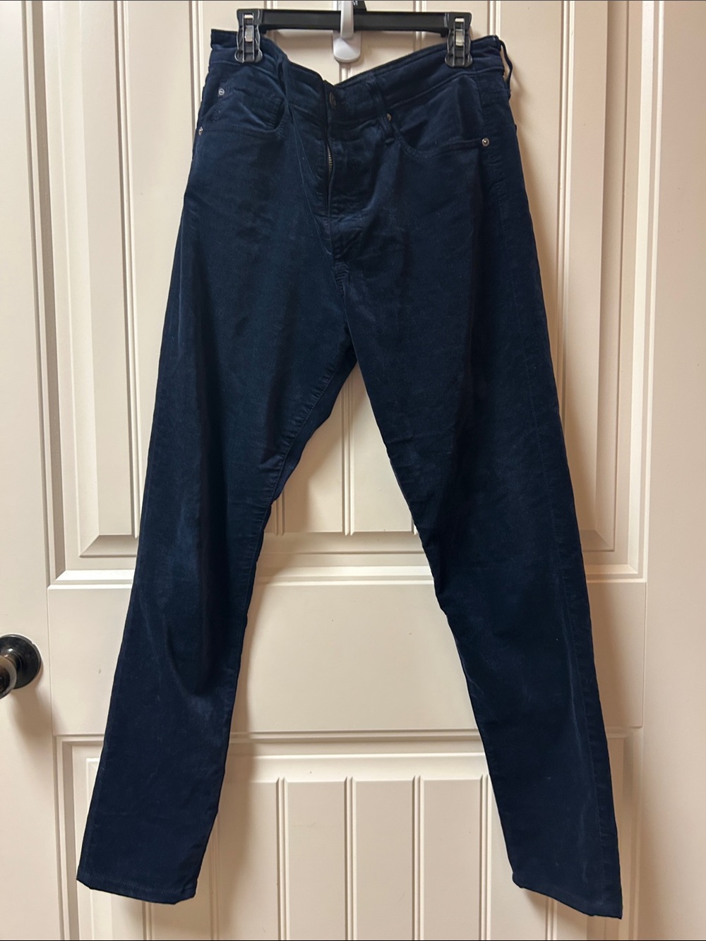Ag Adriano Goldschmied Navy Skinny velvety material Pants